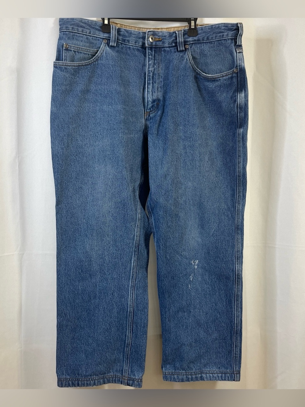 Duluth Trading Jeans Men's Sz 38x28 relaxed fit Blue Flex Ballroom Jean Pants